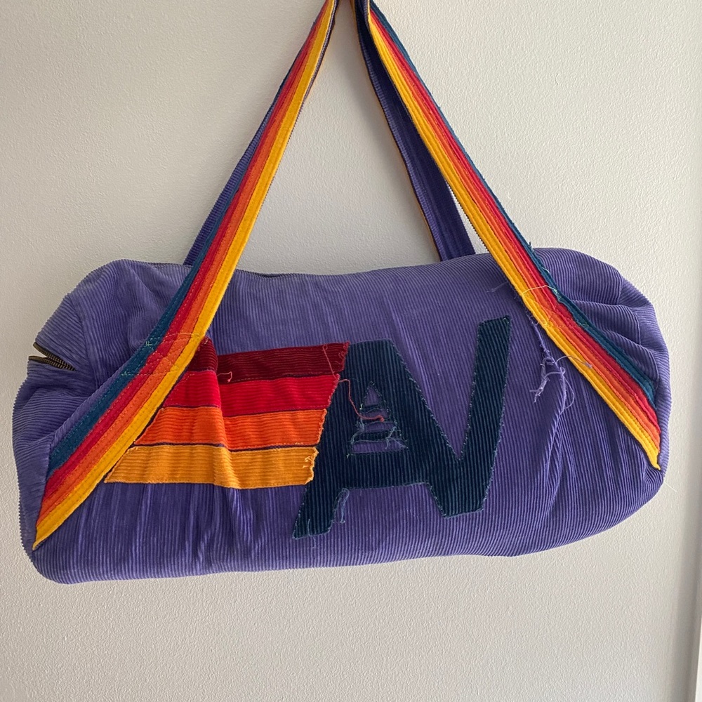 Aviator Nation Retro corduroy gym style bag